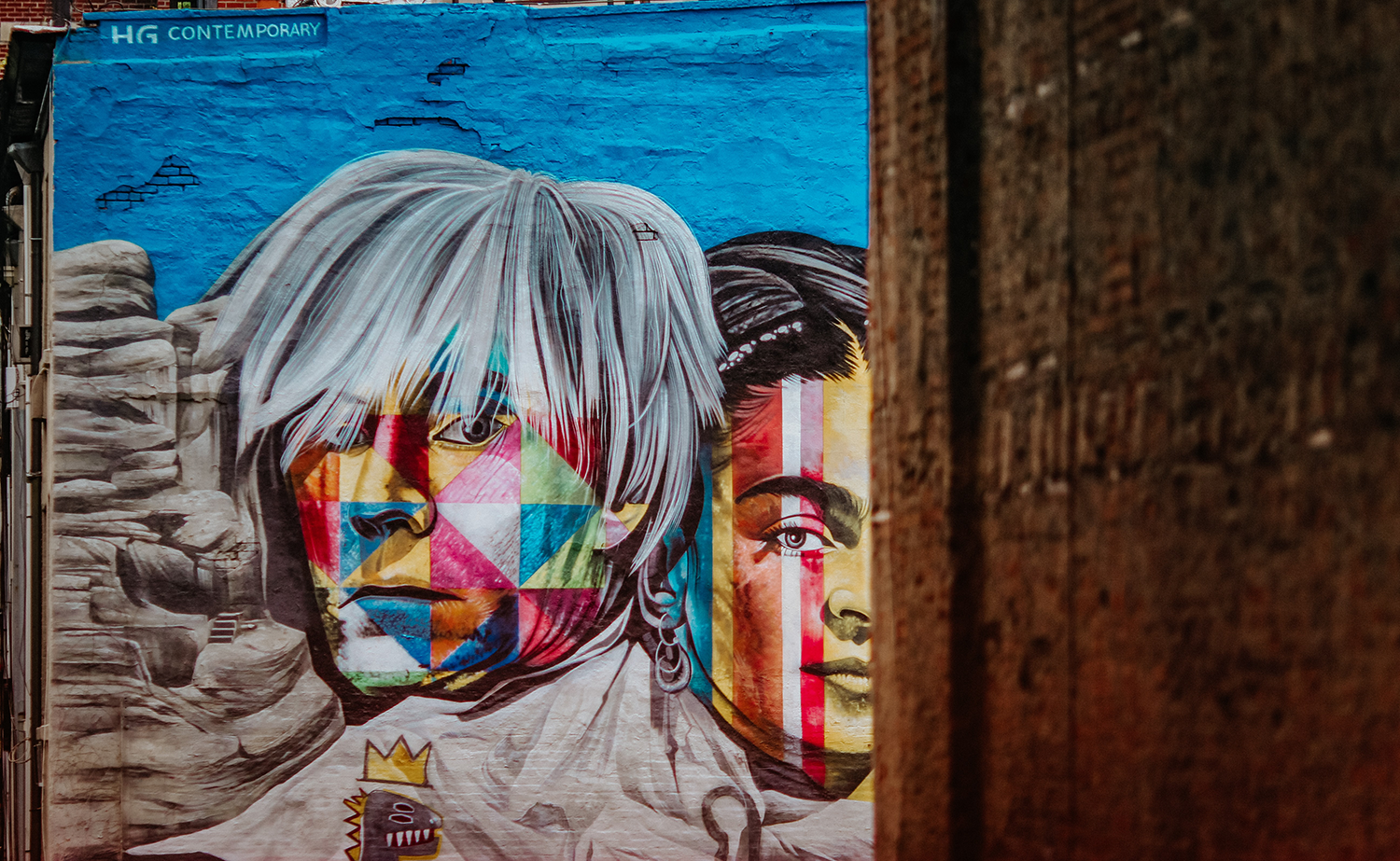 Colourful Andy Warhol street art.